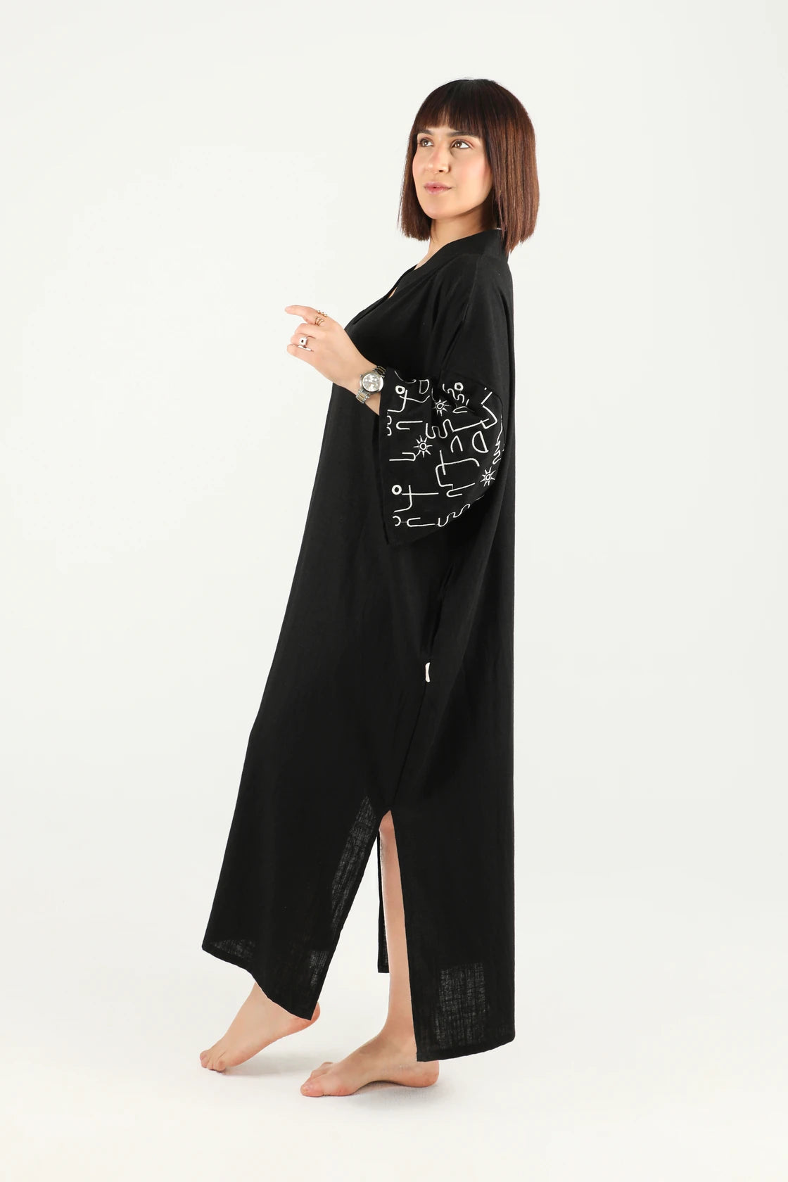 Jebba en lin (noir)