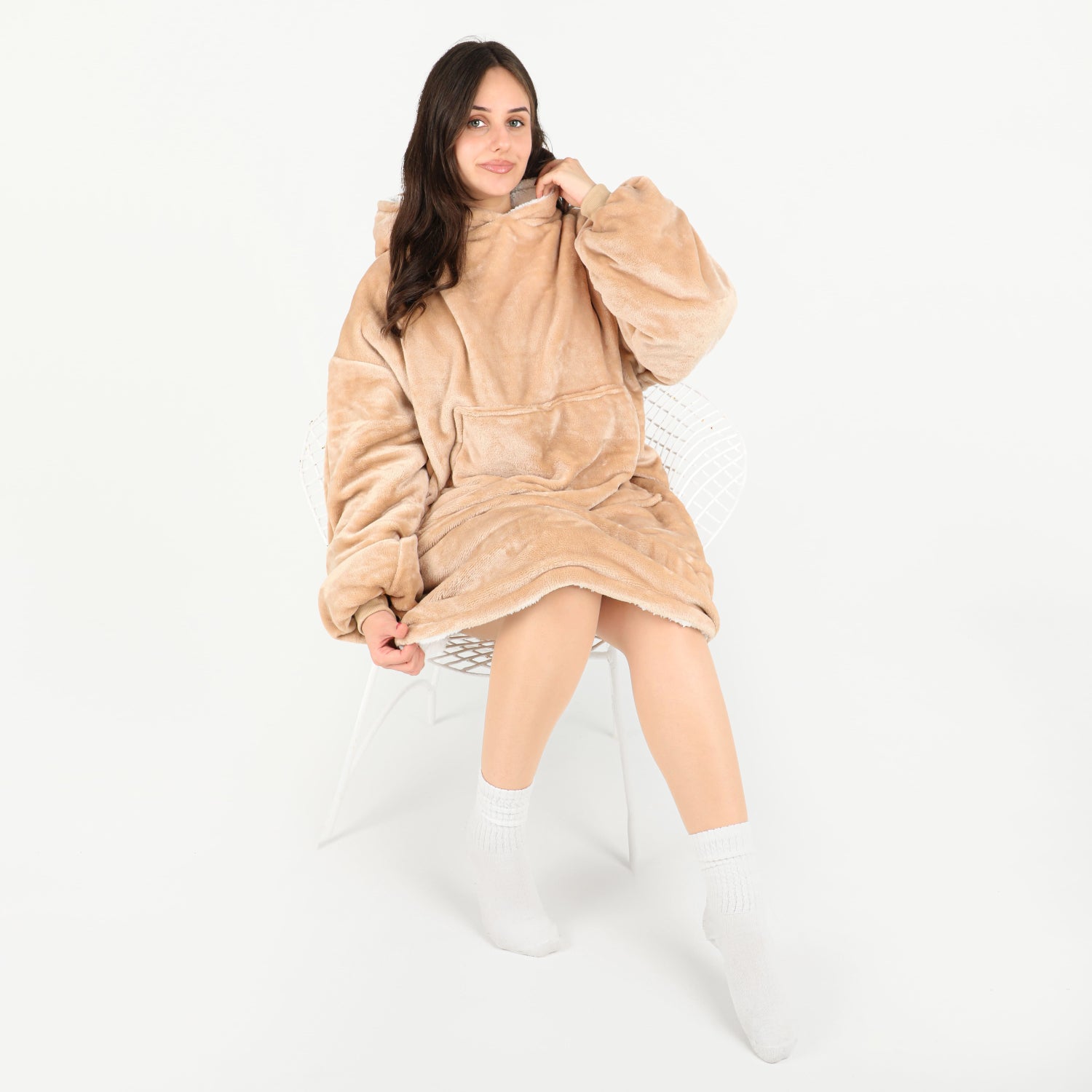 Blanket Hoodie (Beige)