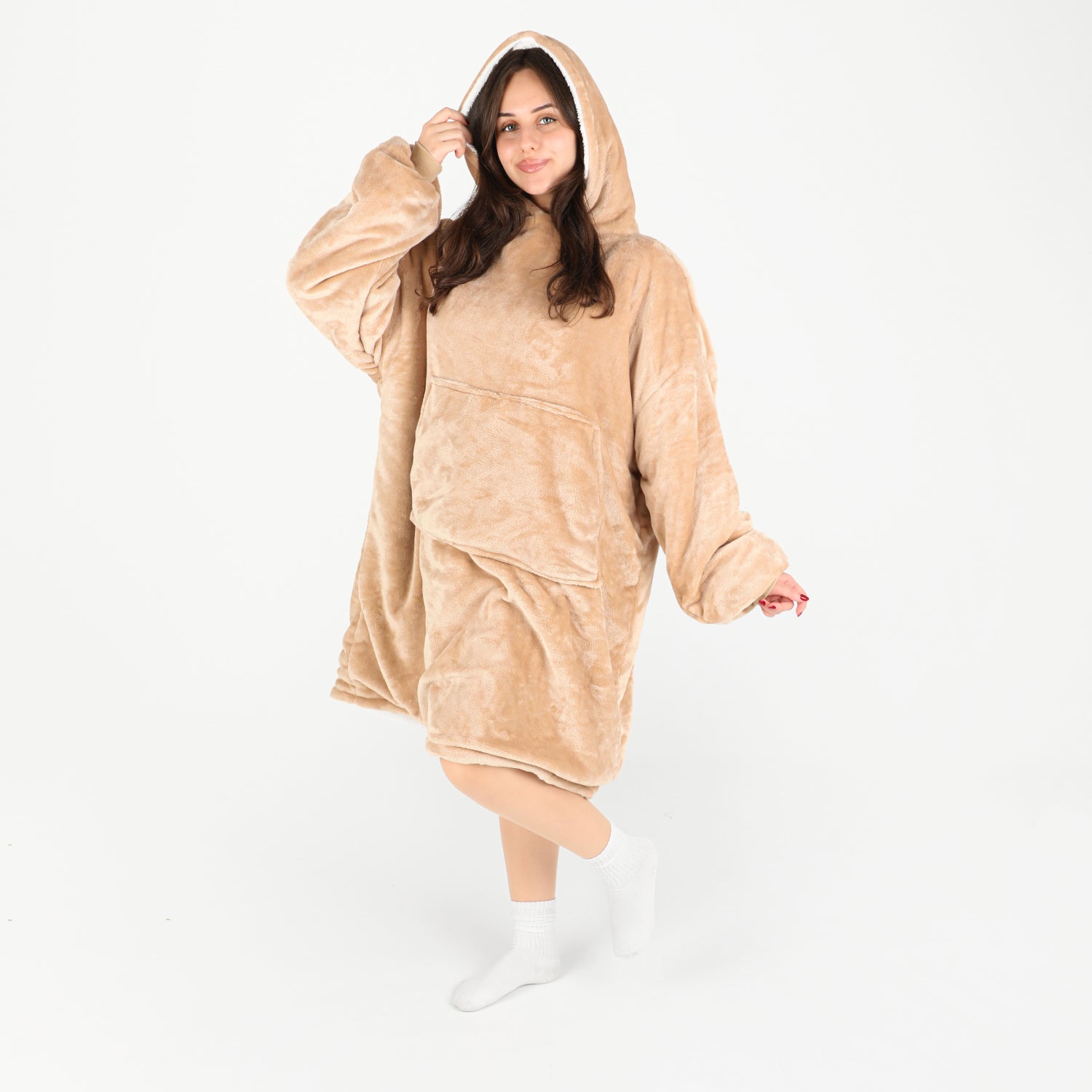 Blanket Hoodie (Beige)