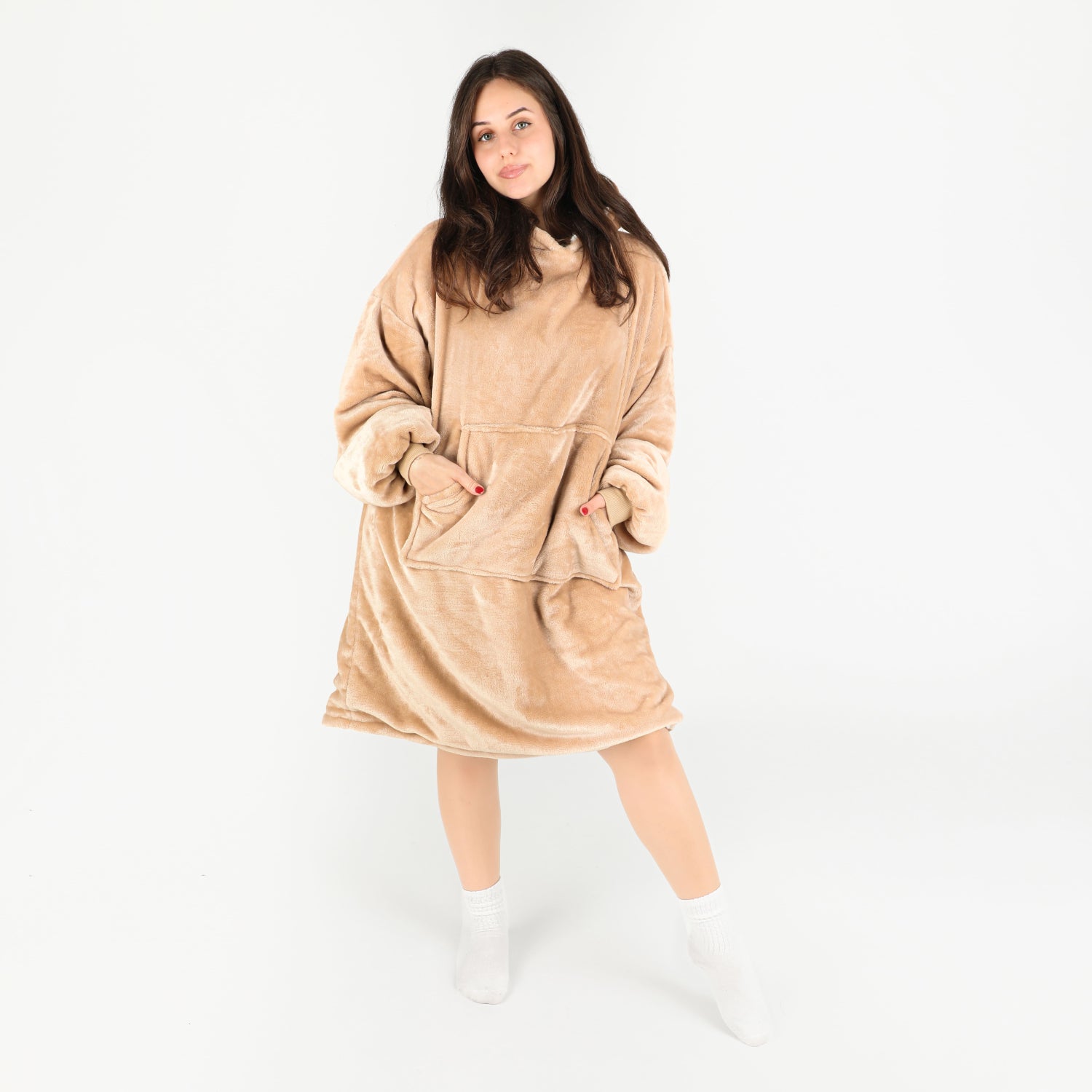 Blanket Hoodie (Beige)