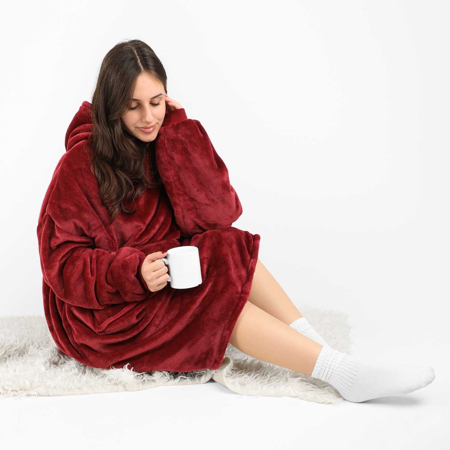 Blanket Hoodie (Burgundy)