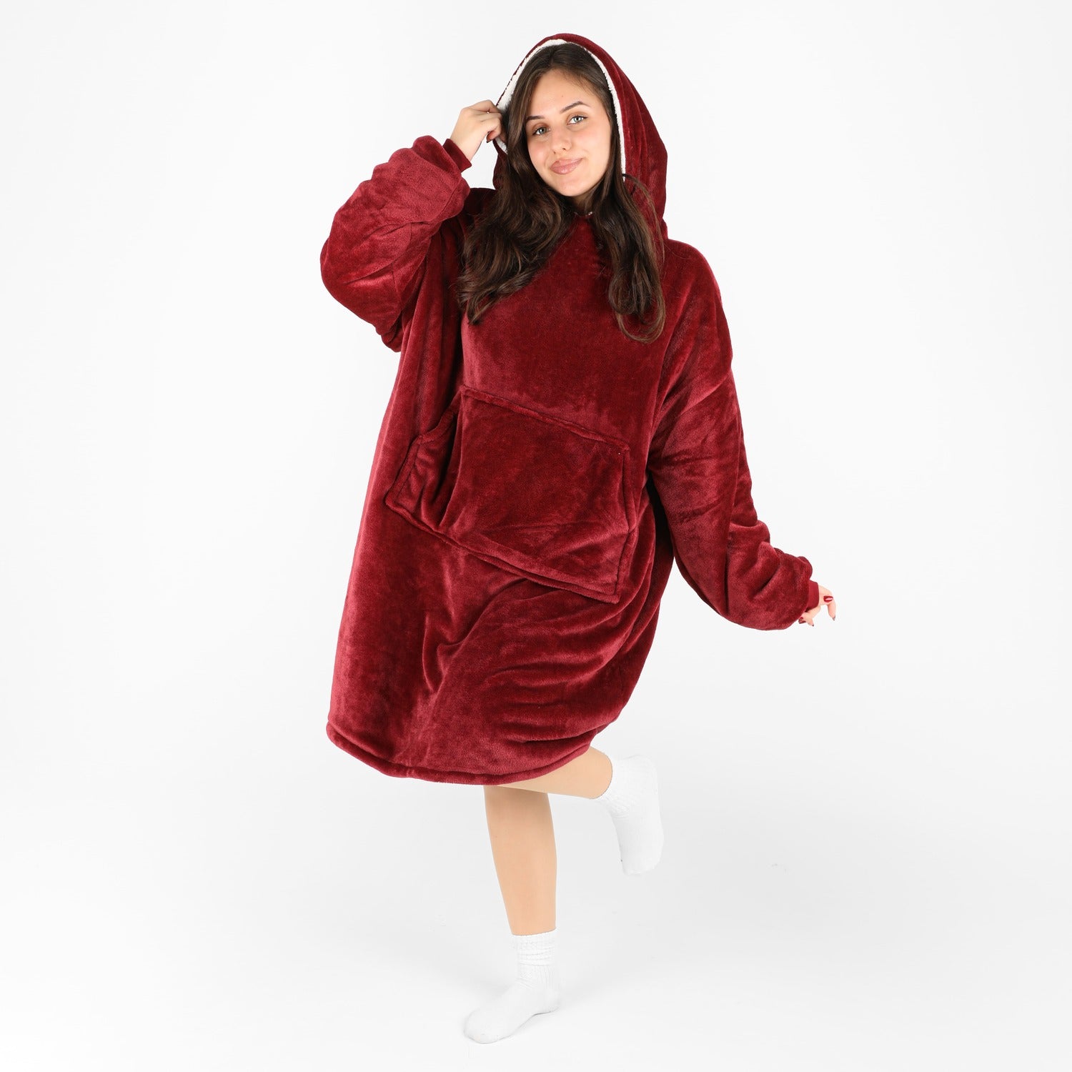 Blanket Hoodie (Burgundy)