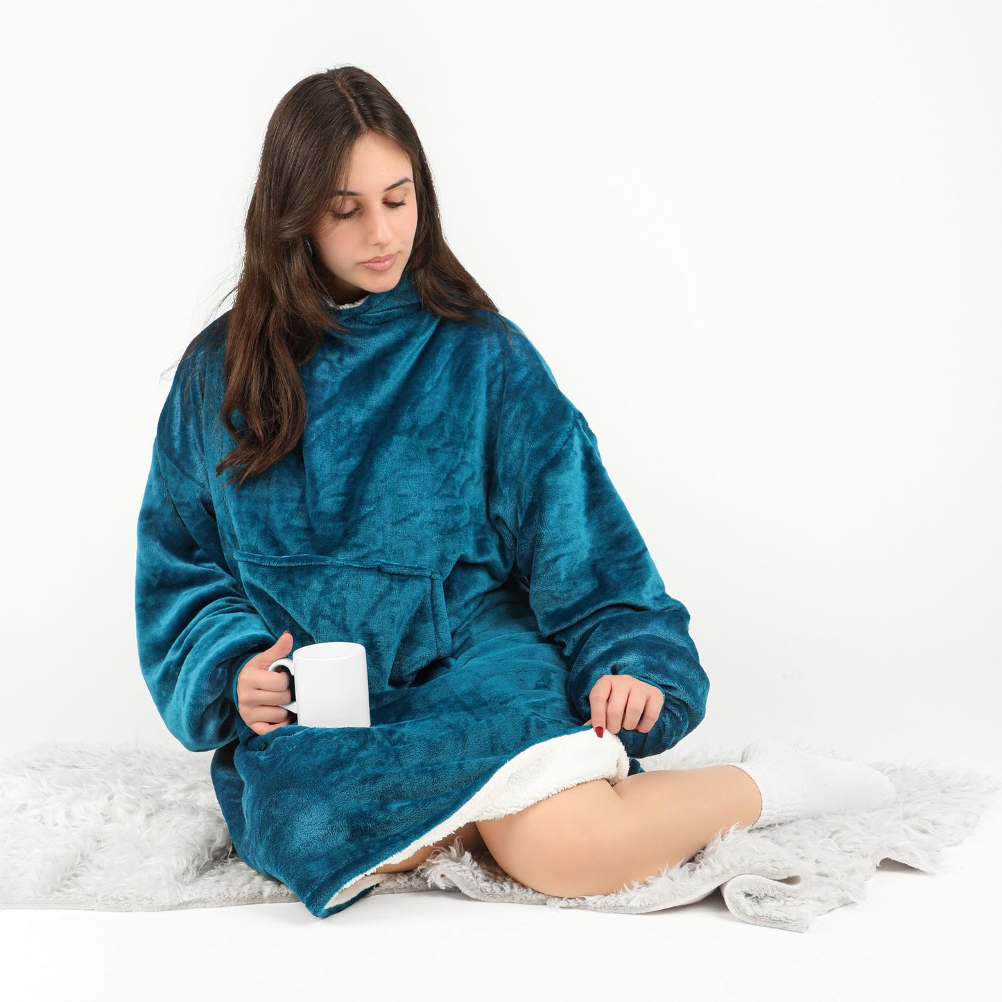 Blanket Hoodie (Bleu Sarcelle)