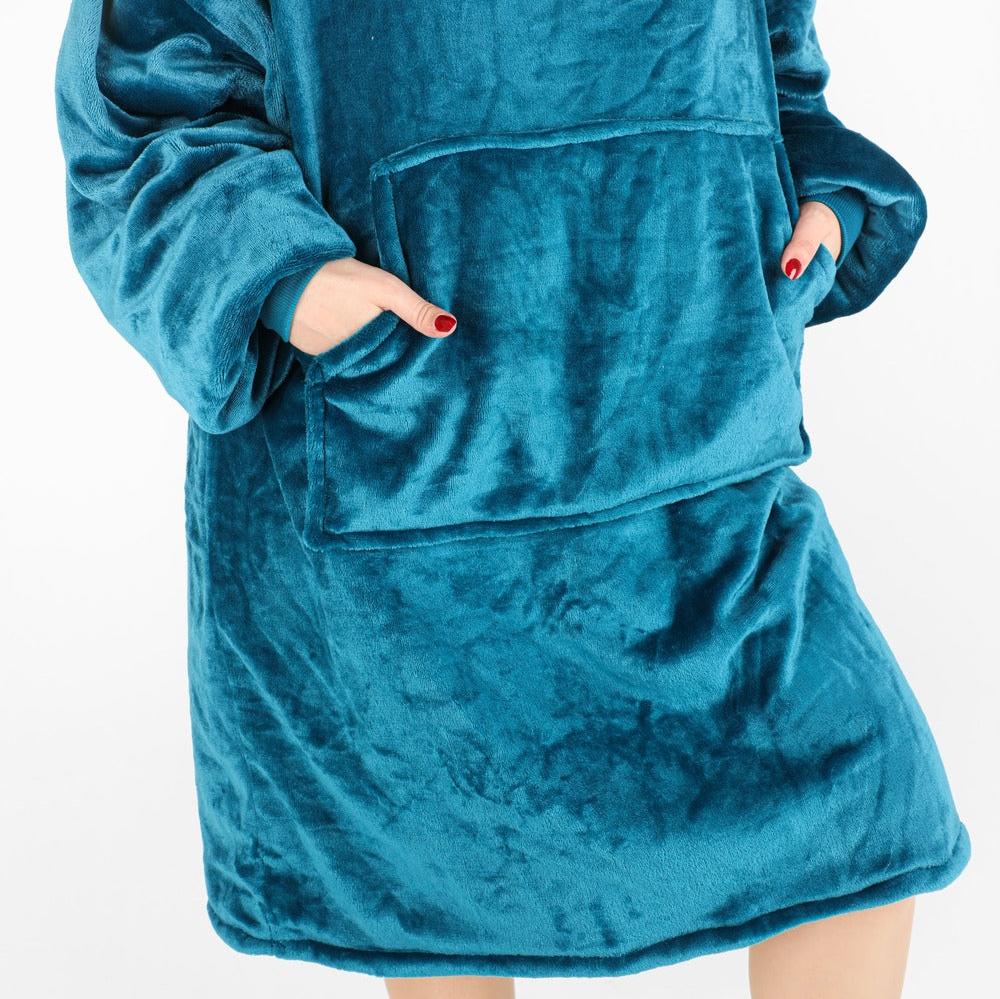 Blanket Hoodie (Bleu Sarcelle)