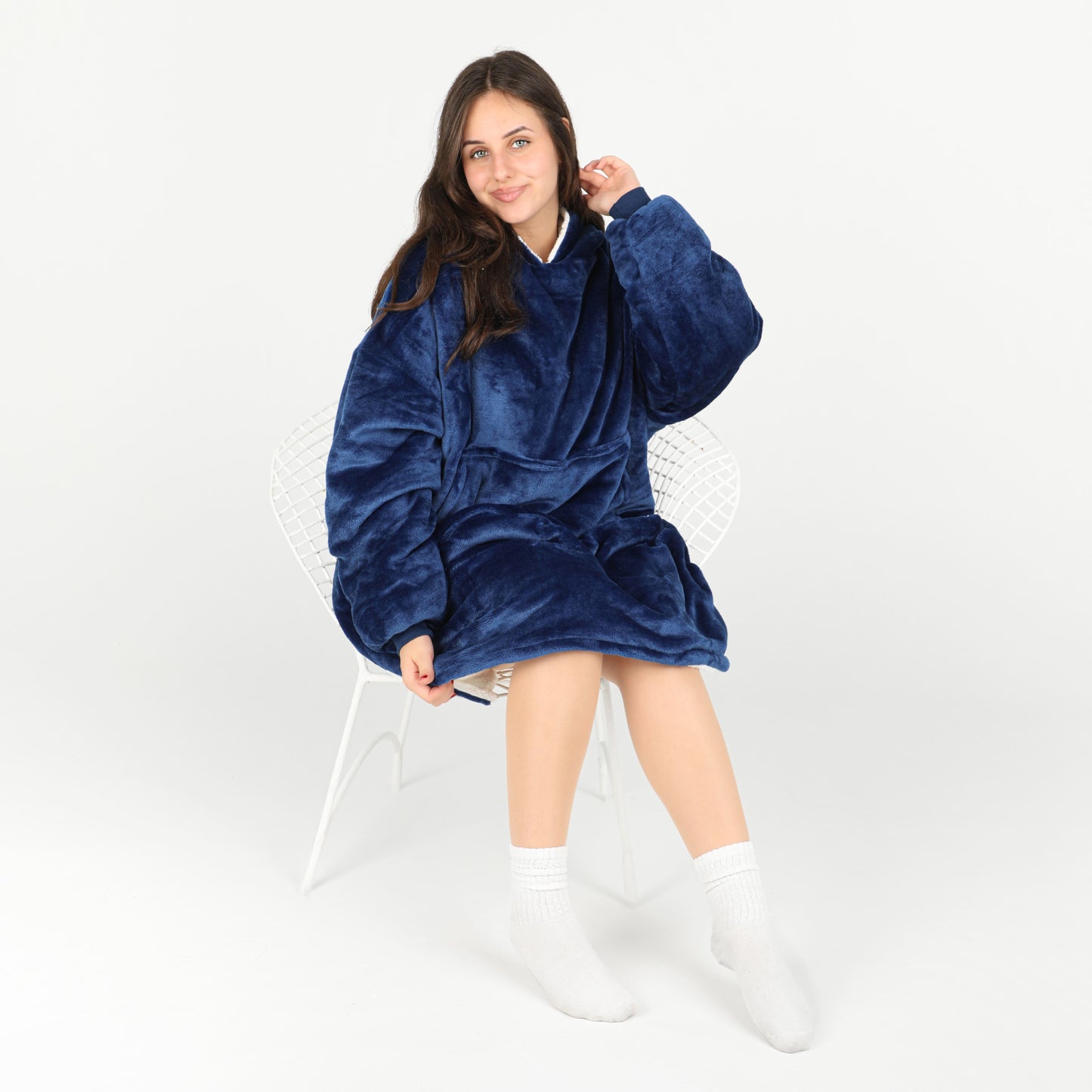 Blanket Hoodie (Bleu Marine)