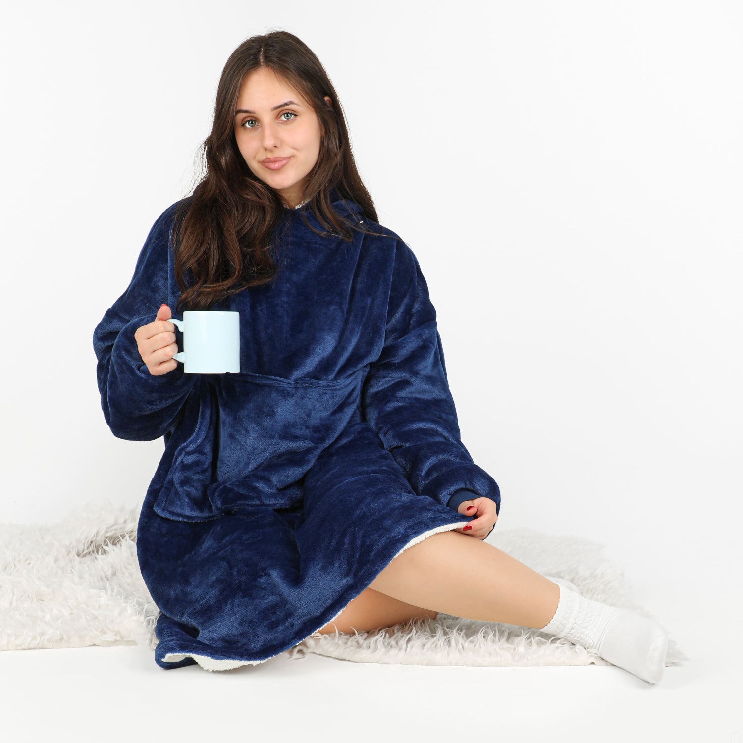 Blanket Hoodie (Bleu Marine)