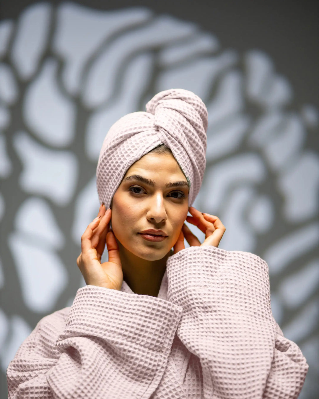 Turban cheveux - Rose Poudré