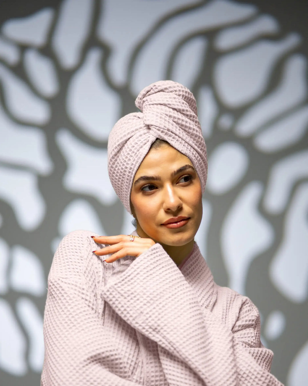 Turban cheveux - Rose Poudré