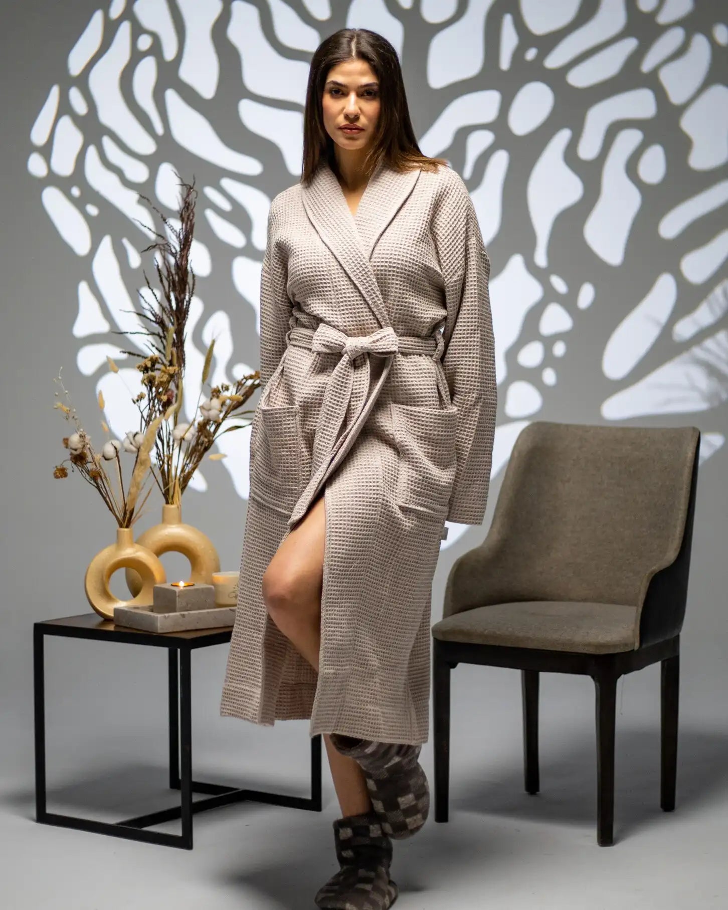 Peignoirs Unisex Nid d'Abeille