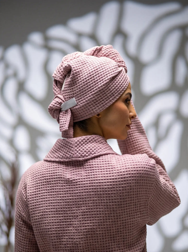 Turban cheveux - Greige Rosé