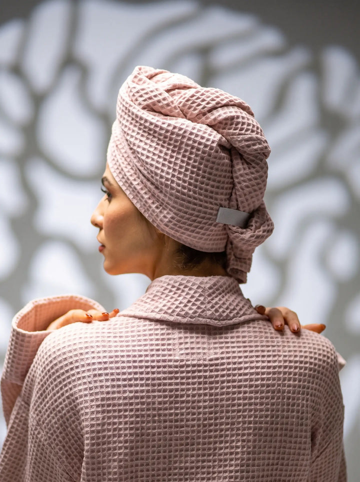 Turban cheveux - Greige Rosé