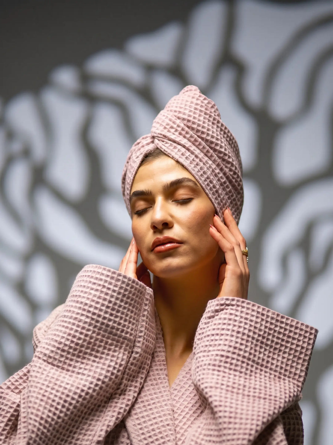 Turban cheveux - Greige Rosé
