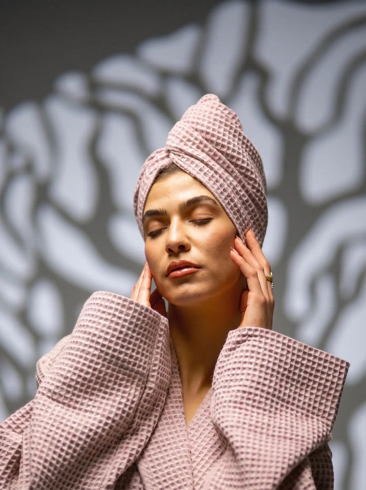 Turban cheveux - Greige Rosé