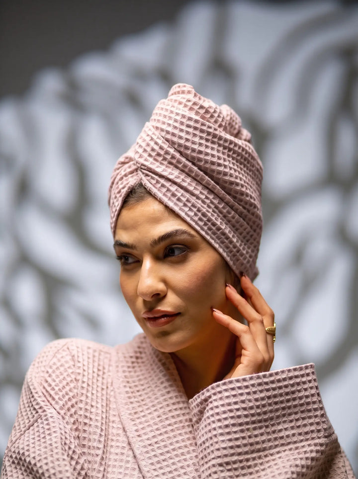 Turban cheveux - Greige Rosé